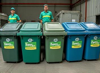 Branded waste removal bins and staff